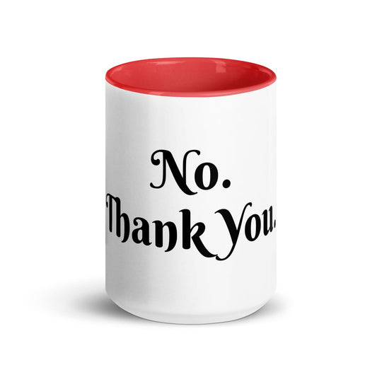 White Ceramic Cup with Color Inside