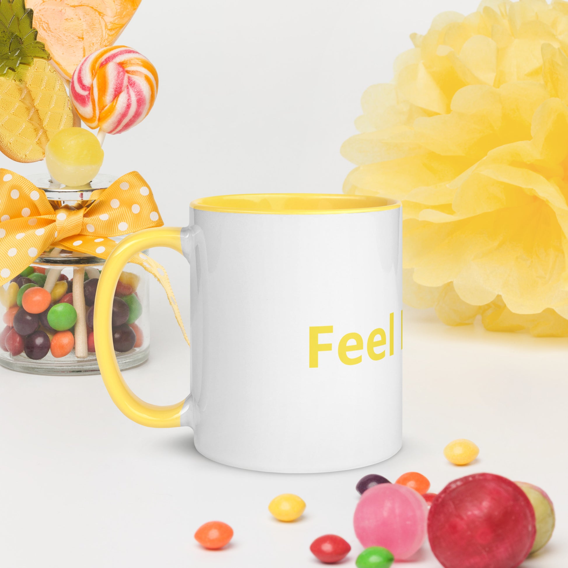 White Coffee Cup  with Color Inside