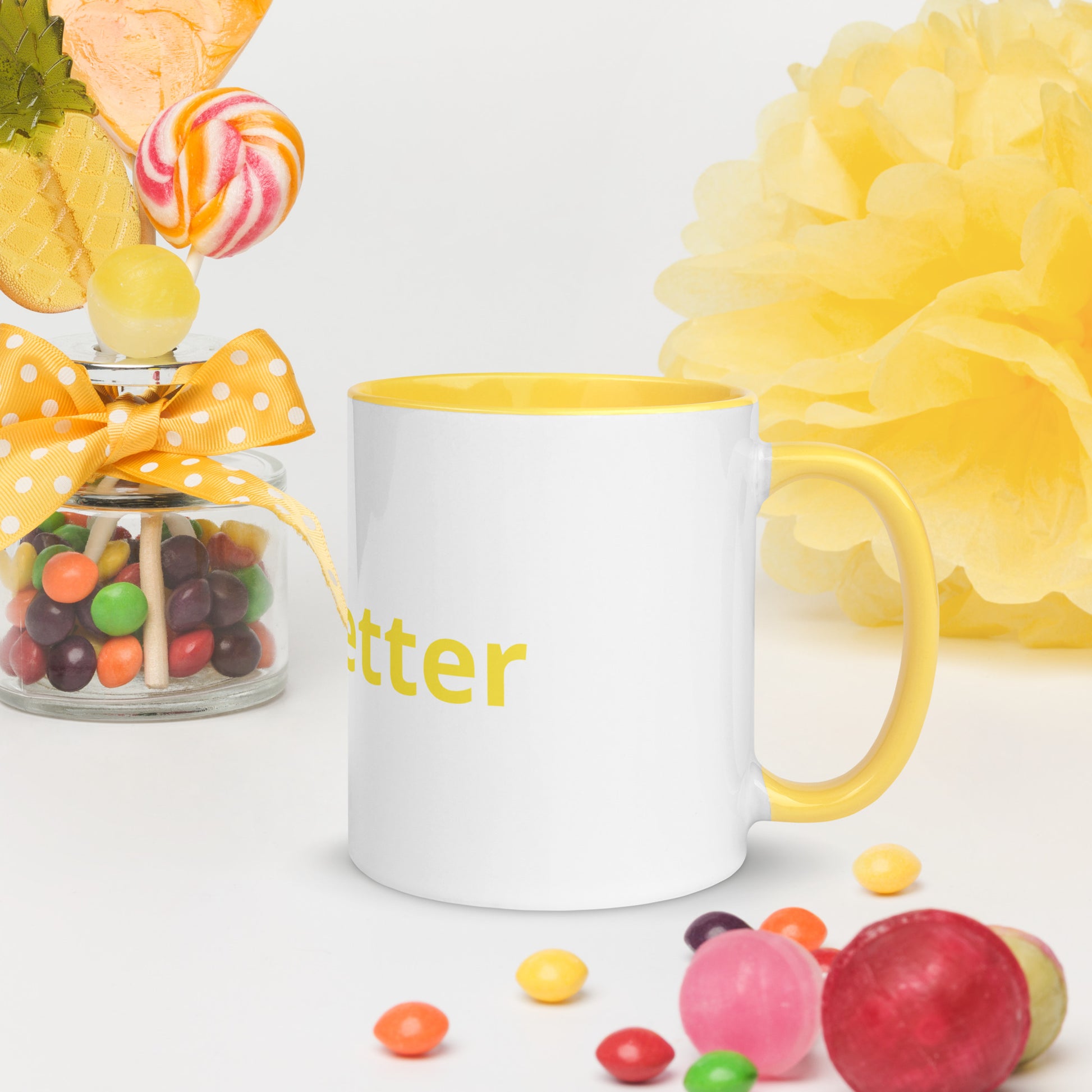 White Coffee Cup  with Color Inside