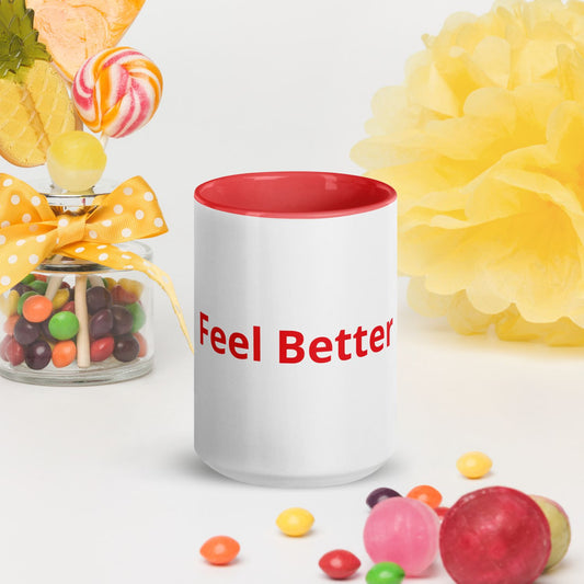 White Cup with Color Inside