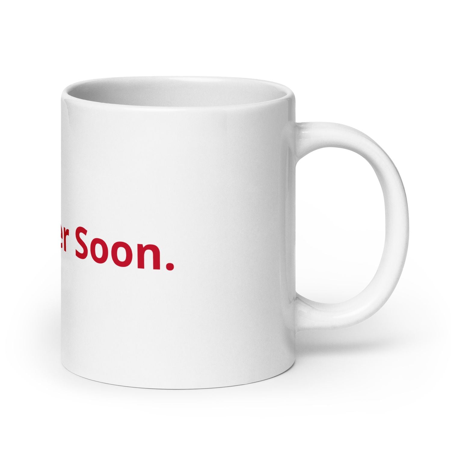 White glossy mug