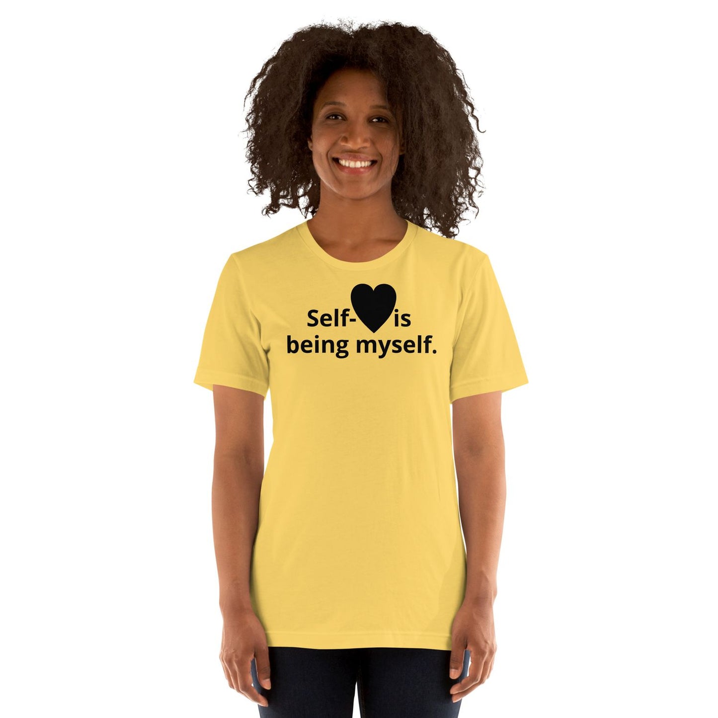 Blue Unisex T-Shirt - Yellow - M