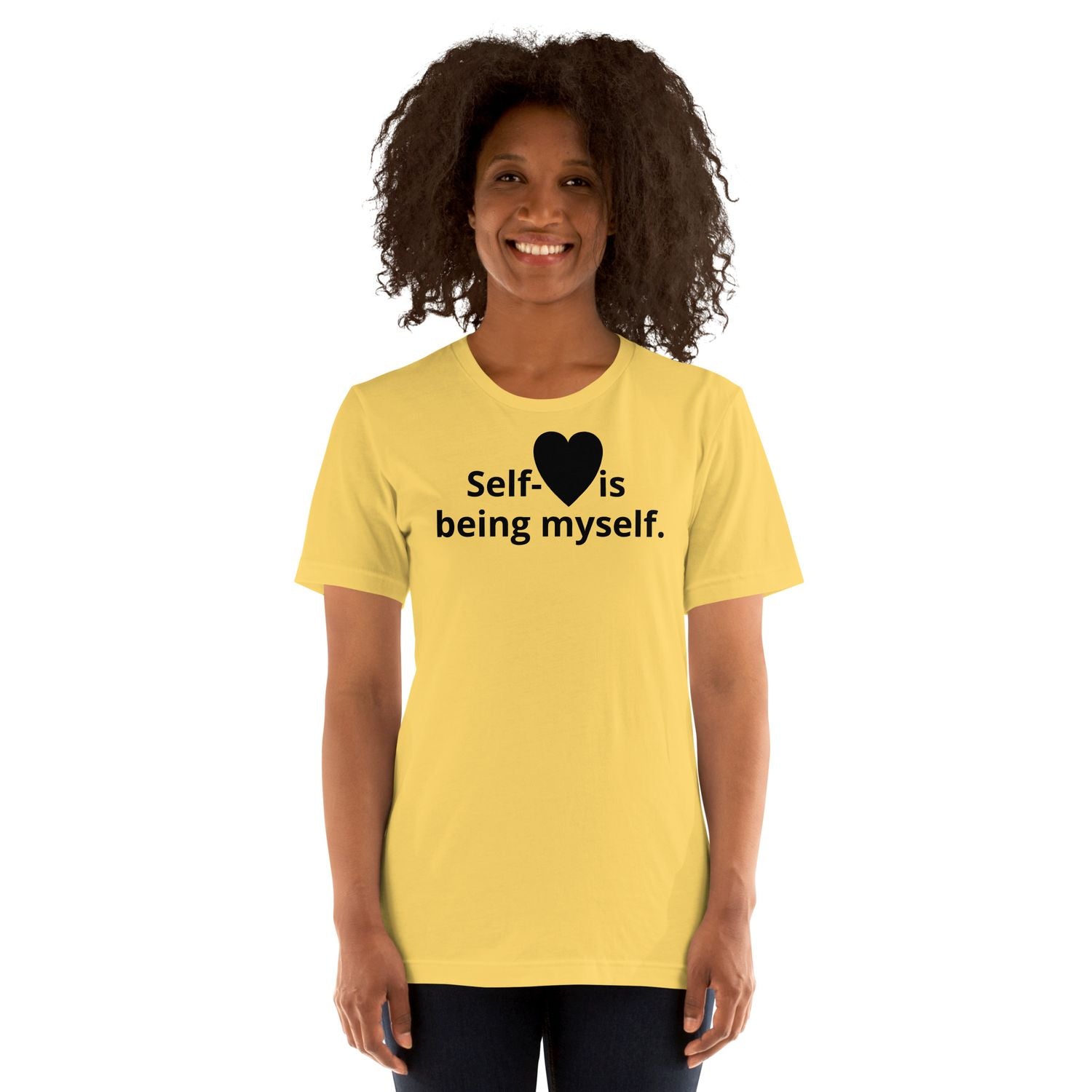 Blue Unisex T-Shirt - Yellow - M